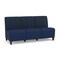 Lesro Siena Armless 3 Seat Tandem Seating No Center Arms, Walnut, RF Blueberry Back, MD Ink Seat SN3102 - alternate 1